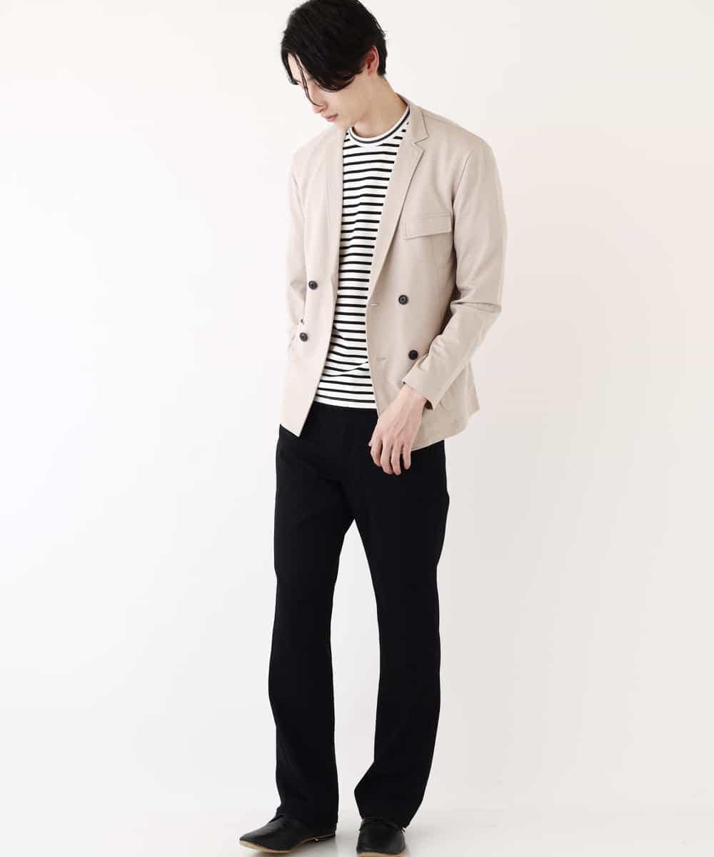 MKCGR39150 MK MICHEL KLEIN HOMME(MKミッシェルクランオム) ジャージーダブルジャケット ベージュ