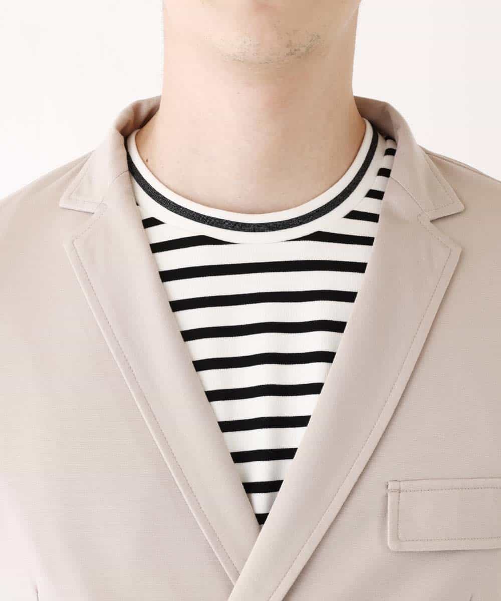 MKCGR39150 MK MICHEL KLEIN HOMME(MKミッシェルクランオム) ジャージーダブルジャケット ベージュ