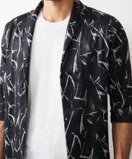 MKCGR45090 MK MICHEL KLEIN HOMME(MKミッシェルクランオム) リーフ柄カーディガン ダークグレー