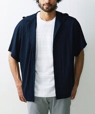 MKCGS57110 MK MICHEL KLEIN HOMME(MKミッシェルクランオム) ボタンレスフードカーディガン ネイビー(58)