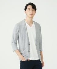 MKCGS59110 MK MICHEL KLEIN HOMME(MKミッシェルクランオム) ノーカラーカーディガン ネイビー(57)