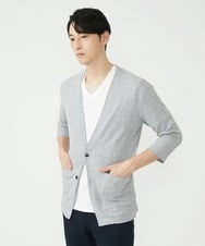 MKCGS59110 MK MICHEL KLEIN HOMME(MKミッシェルクランオム) ノーカラーカーディガン ネイビー(57)
