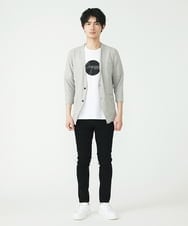 MKCGS59110 MK MICHEL KLEIN HOMME(MKミッシェルクランオム) ノーカラーカーディガン ライトグレー(91)
