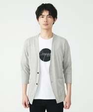 MKCGS59110 MK MICHEL KLEIN HOMME(MKミッシェルクランオム) ノーカラーカーディガン ライトグレー(91)