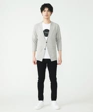 MKCGS59110 MK MICHEL KLEIN HOMME(MKミッシェルクランオム) ノーカラーカーディガン ライトグレー(91)