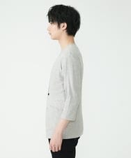 MKCGS59110 MK MICHEL KLEIN HOMME(MKミッシェルクランオム) ノーカラーカーディガン ライトグレー(91)