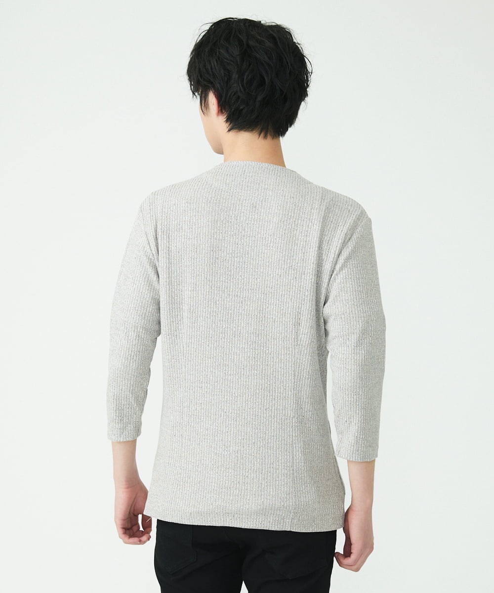 MKCGS59110 MK MICHEL KLEIN HOMME(MKミッシェルクランオム) ノーカラーカーディガン ライトグレー(91)