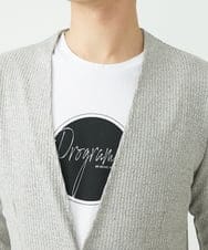 MKCGS59110 MK MICHEL KLEIN HOMME(MKミッシェルクランオム) ノーカラーカーディガン ライトグレー(91)