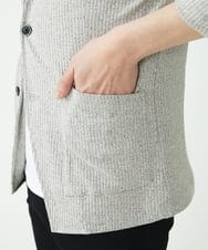 MKCGS59110 MK MICHEL KLEIN HOMME(MKミッシェルクランオム) ノーカラーカーディガン ライトグレー(91)