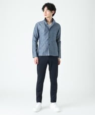 MKCGS64150 MK MICHEL KLEIN HOMME(MKミッシェルクランオム) リネンワッシャー / スタンドカーディガン  ブルー(55)