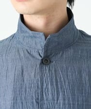 MKCGS64150 MK MICHEL KLEIN HOMME(MKミッシェルクランオム) リネンワッシャー / スタンドカーディガン  ブルー(55)