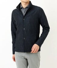 MKCGS64150 MK MICHEL KLEIN HOMME(MKミッシェルクランオム) リネンワッシャー / スタンドカーディガン  ネイビー(57)