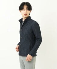 MKCGS64150 MK MICHEL KLEIN HOMME(MKミッシェルクランオム) リネンワッシャー / スタンドカーディガン  ネイビー(57)