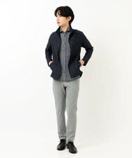 MKCGS64150 MK MICHEL KLEIN HOMME(MKミッシェルクランオム) リネンワッシャー / スタンドカーディガン  ネイビー(57)