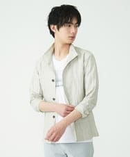 MKCGS64150 MK MICHEL KLEIN HOMME(MKミッシェルクランオム) リネンワッシャー / スタンドカーディガン  アイボリー(80)