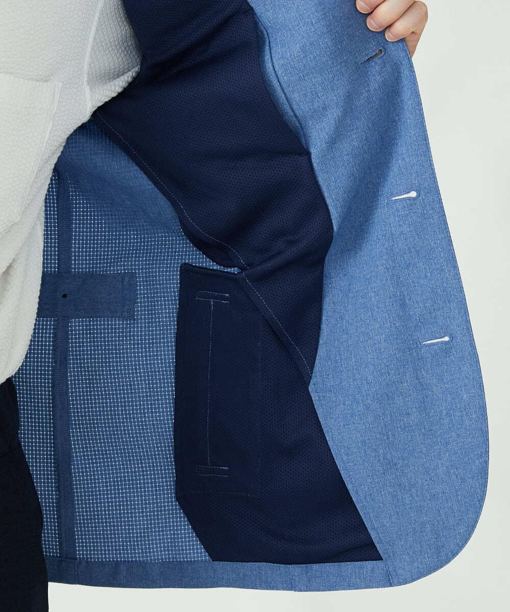 MKCGS65220 MK MICHEL KLEIN HOMME(MKミッシェルクランオム) 【DOT AIR】 2WAYメッシュジャケット ブルー(55)