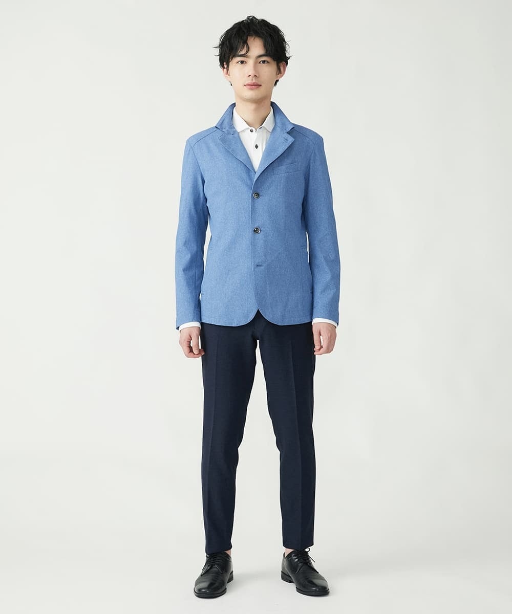 MKCGS65220 MK MICHEL KLEIN HOMME(MKミッシェルクランオム) 【DOT AIR】 2WAYメッシュジャケット ブルー(55)