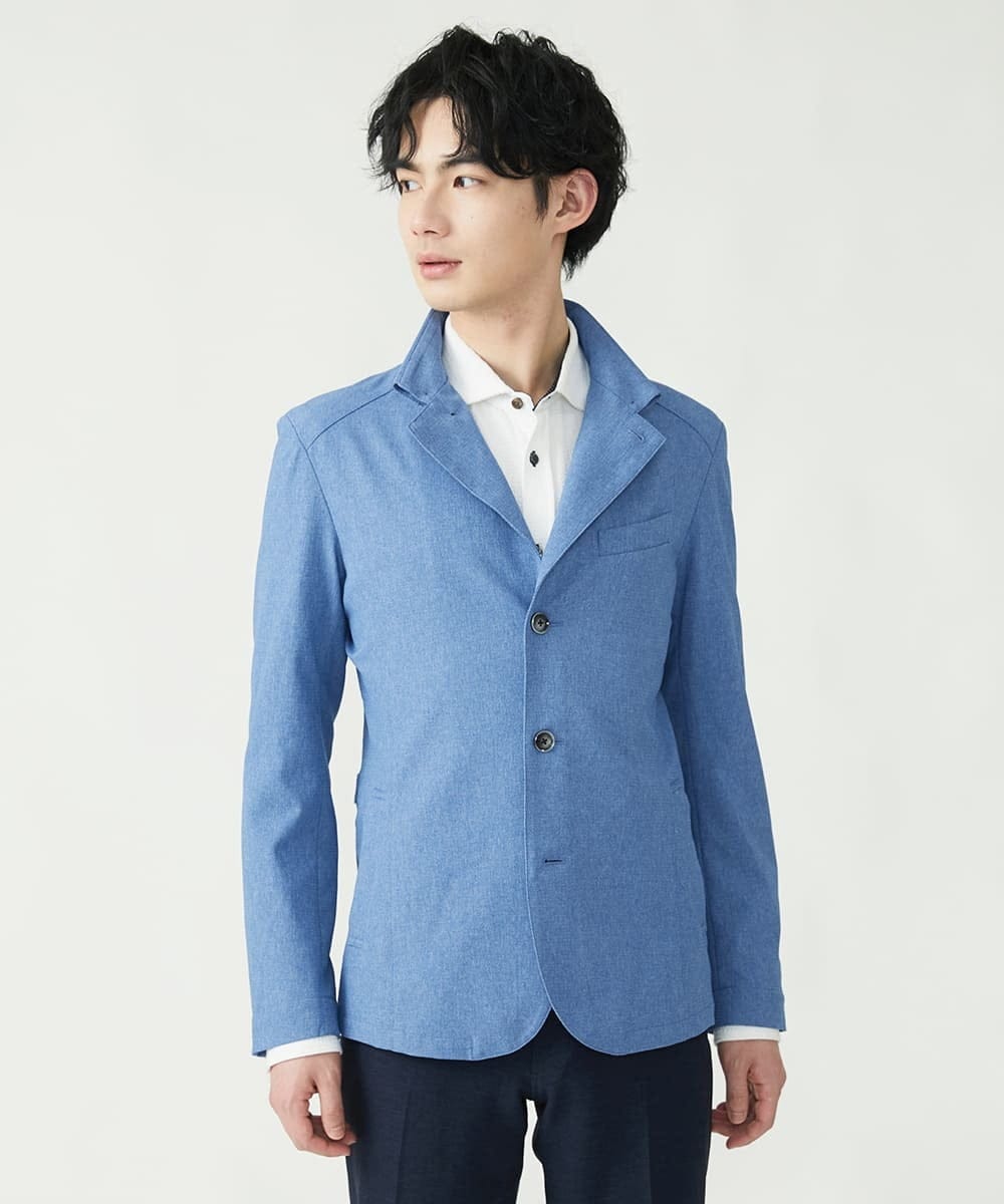 MKCGS65220 MK MICHEL KLEIN HOMME(MKミッシェルクランオム) 【DOT AIR】 2WAYメッシュジャケット ブルー(55)