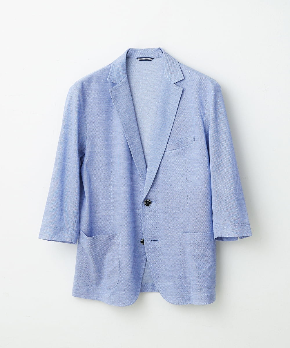 MKCGS67150 MK MICHEL KLEIN HOMME(MKミッシェルクランオム) シルケットジャケット ブルー(55)