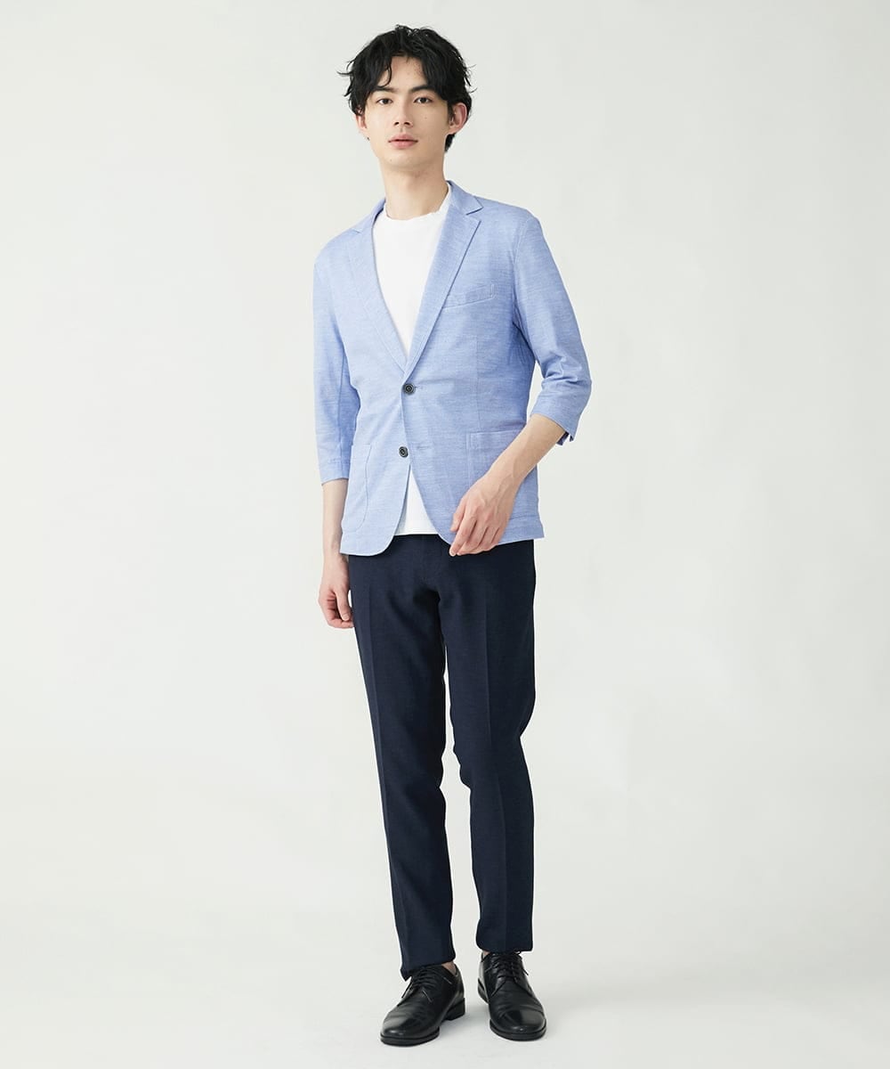 MKCGS67150 MK MICHEL KLEIN HOMME(MKミッシェルクランオム) シルケットジャケット ブルー(55)