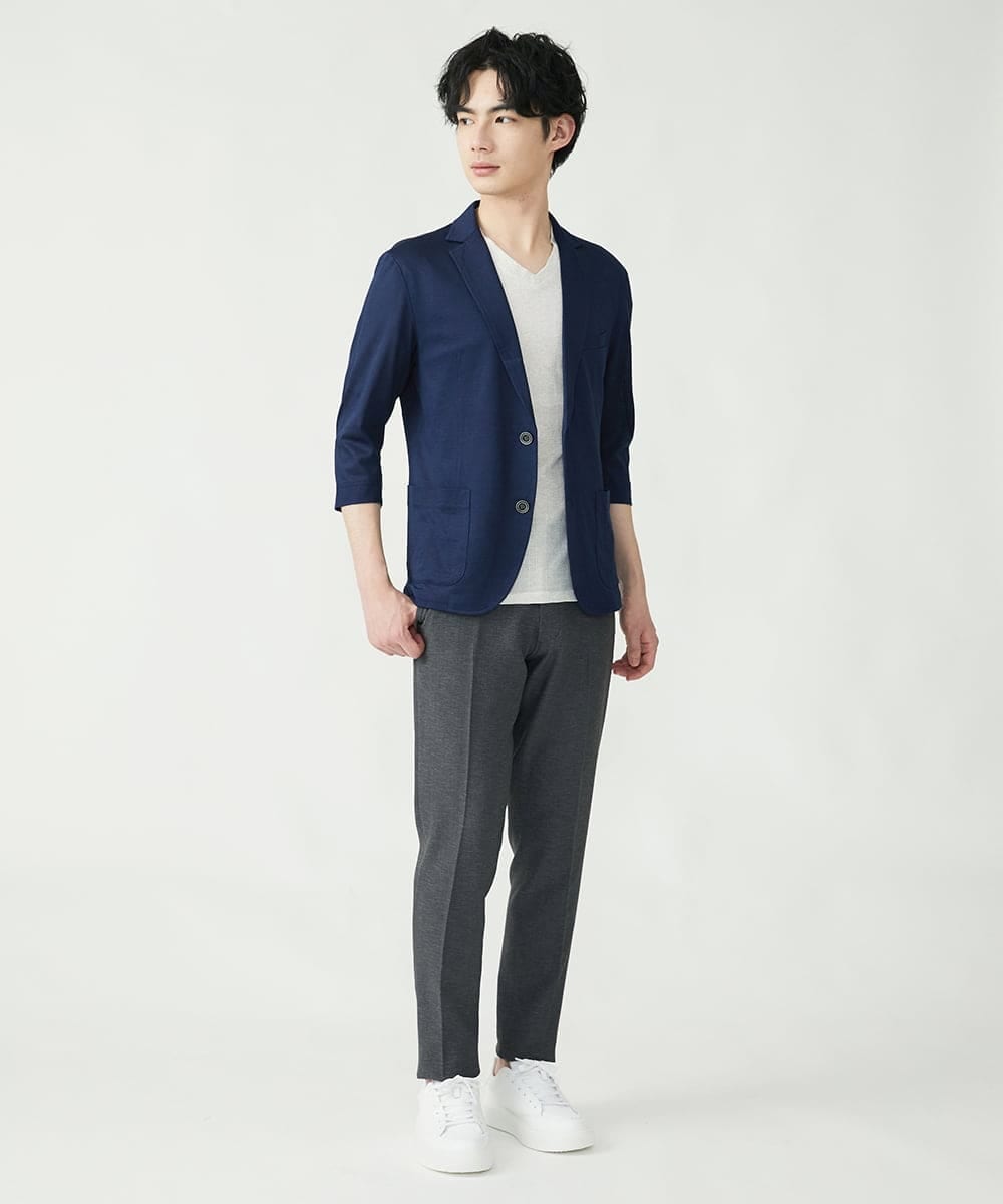 MKCGS67150 MK MICHEL KLEIN HOMME(MKミッシェルクランオム) シルケットジャケット ネイビー(57)
