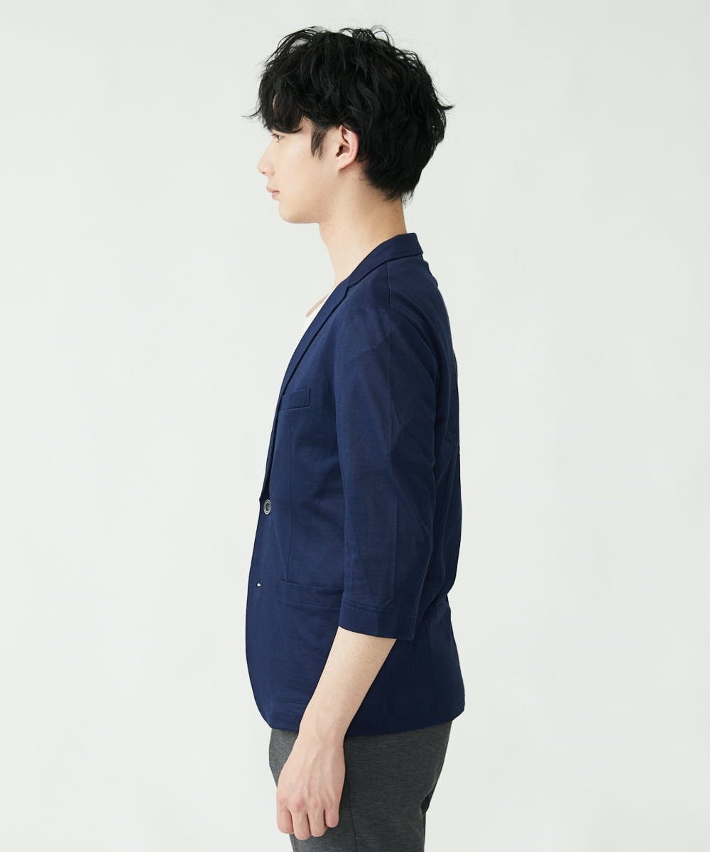 MKCGS67150 MK MICHEL KLEIN HOMME(MKミッシェルクランオム) シルケットジャケット ネイビー(57)