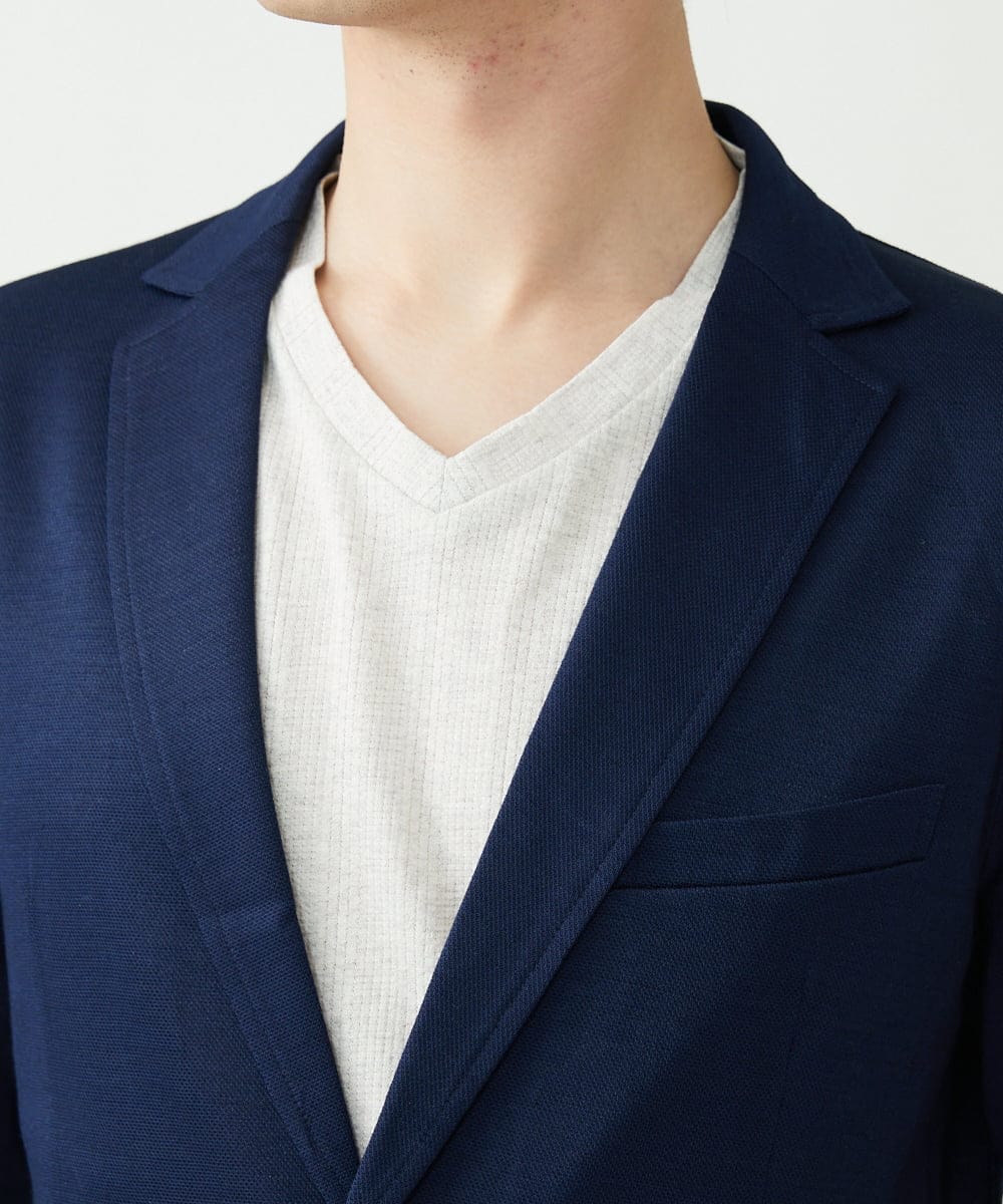 MKCGS67150 MK MICHEL KLEIN HOMME(MKミッシェルクランオム) シルケットジャケット ネイビー(57)