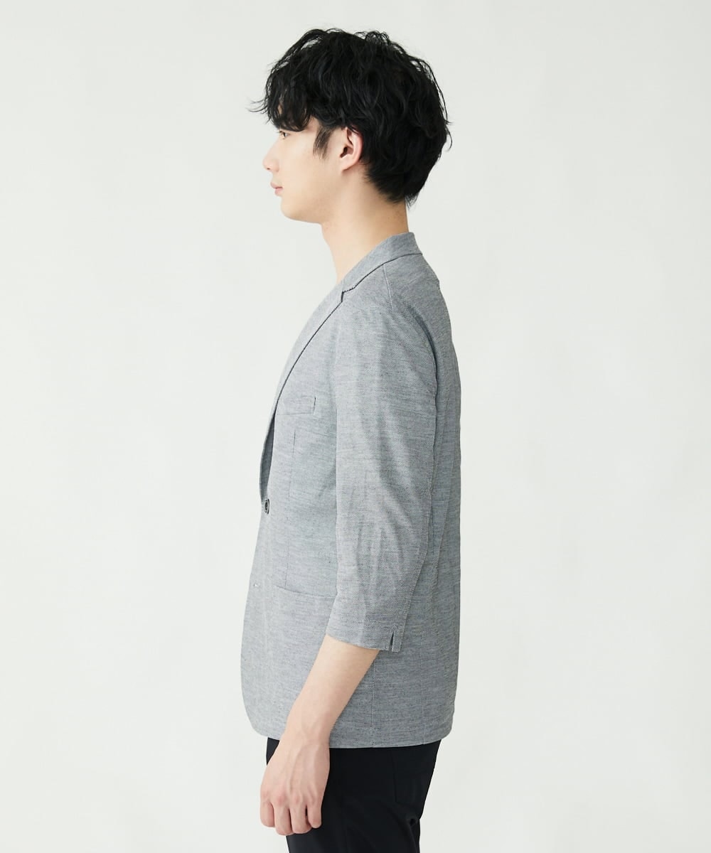 MKCGS67150 MK MICHEL KLEIN HOMME(MKミッシェルクランオム) シルケットジャケット グレー(92)