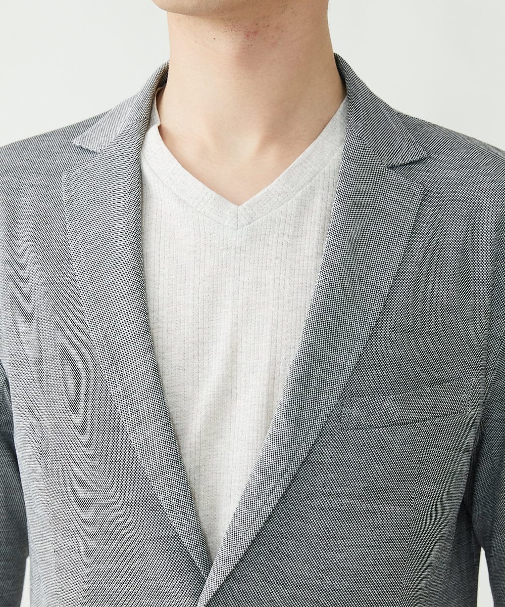 MKCGS67150 MK MICHEL KLEIN HOMME(MKミッシェルクランオム) シルケットジャケット グレー(92)
