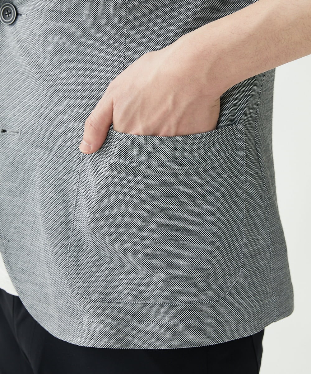 MKCGS67150 MK MICHEL KLEIN HOMME(MKミッシェルクランオム) シルケットジャケット グレー(92)