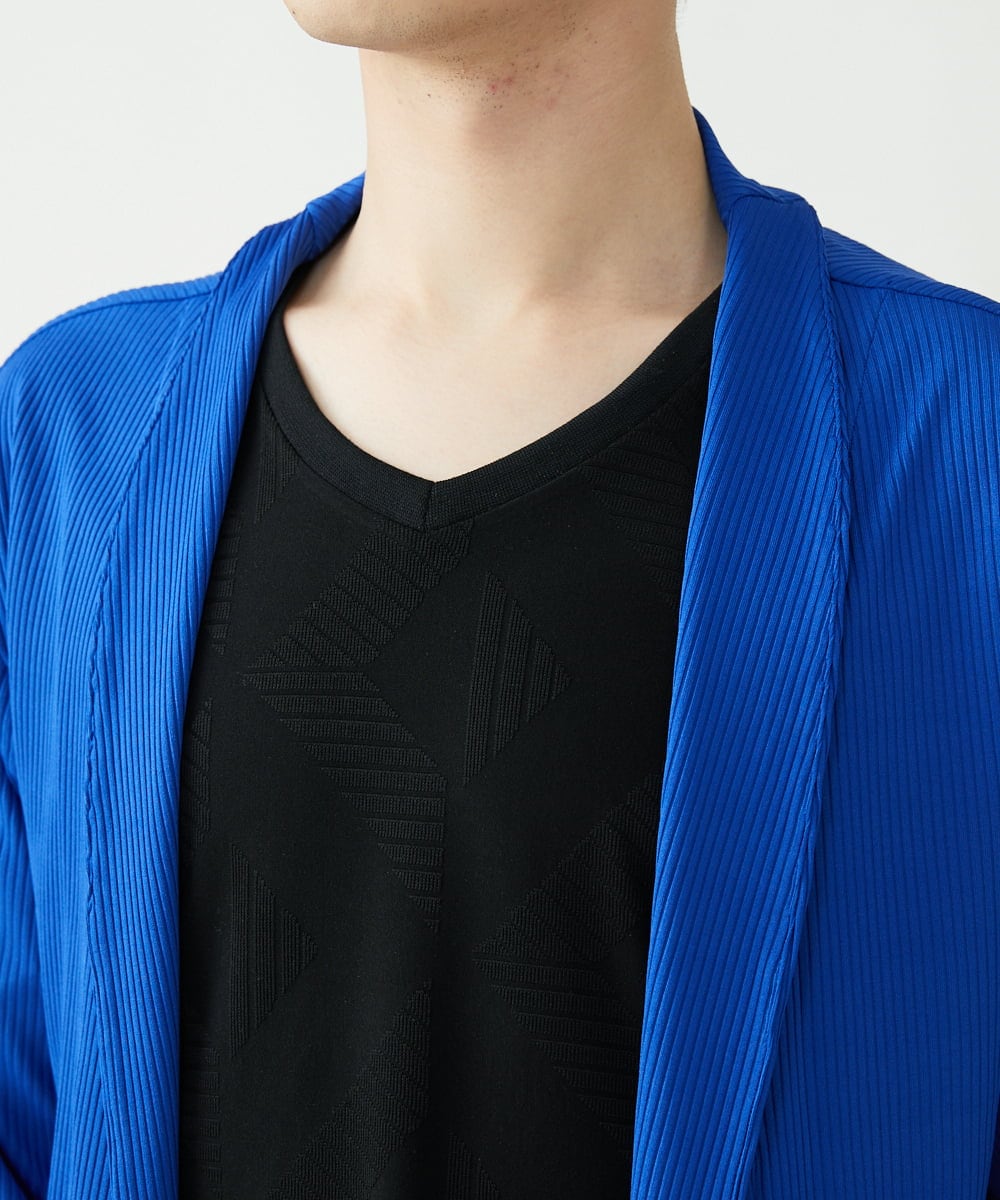 MKCGU33090 MK MICHEL KLEIN HOMME(MKミッシェルクランオム) ショールカラーカーディガン ブルー(55)