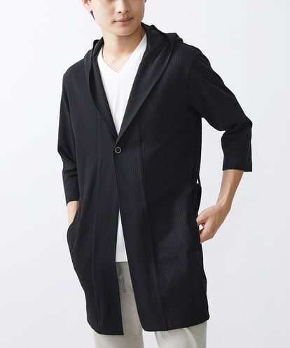 MKCGV53120 MK MICHEL KLEIN HOMME ロングフードコーディガン