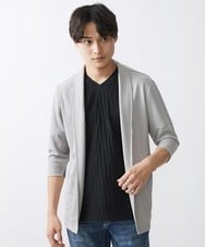 MKCGX14110 MK MICHEL KLEIN HOMME(MKミッシェルクランオム) ショールカラーカーディガン グレー