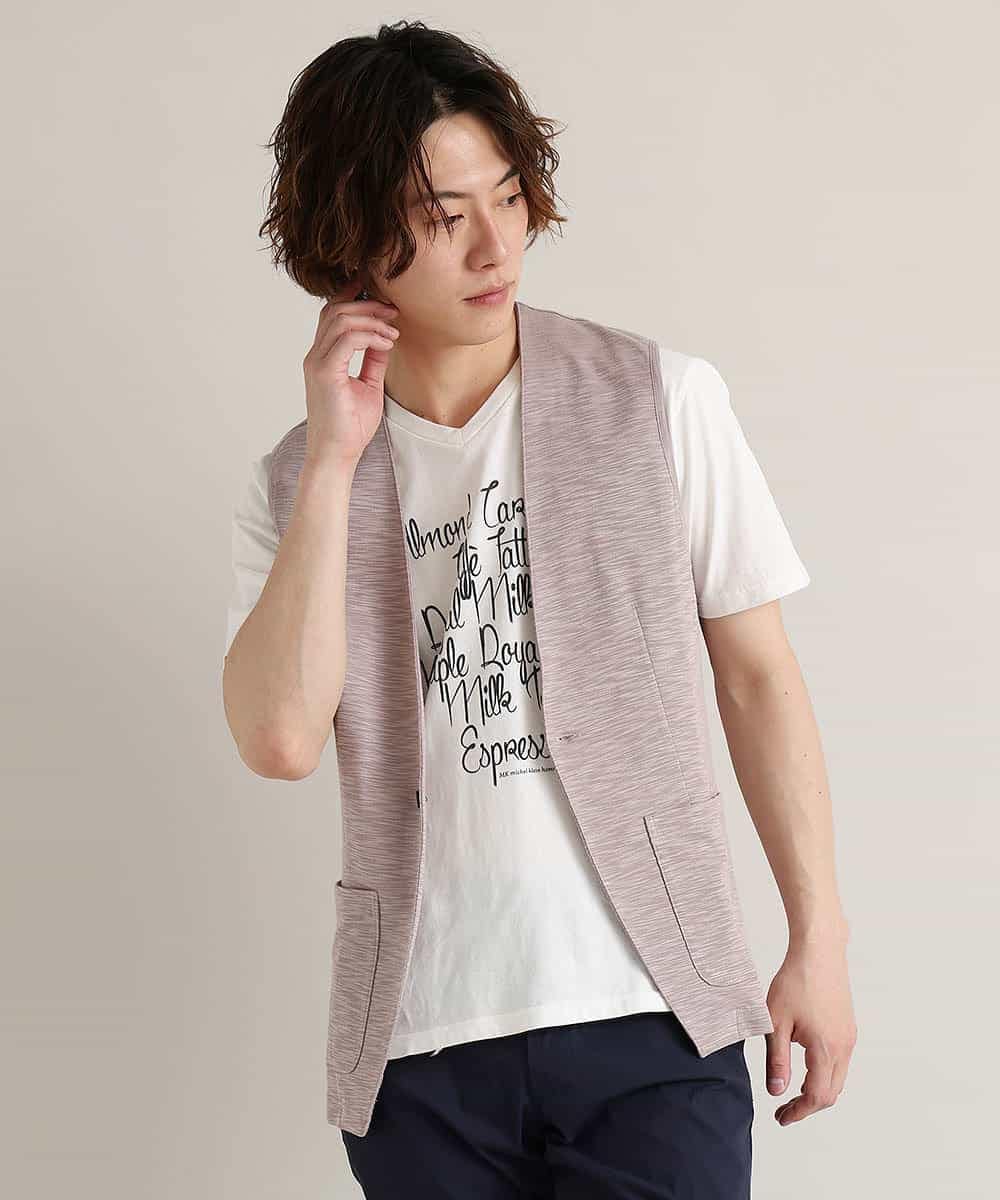 MKCHO40069 MK MICHEL KLEIN HOMME(MKミッシェルクランオム) ムライトレーヨンストレッチ ピンク