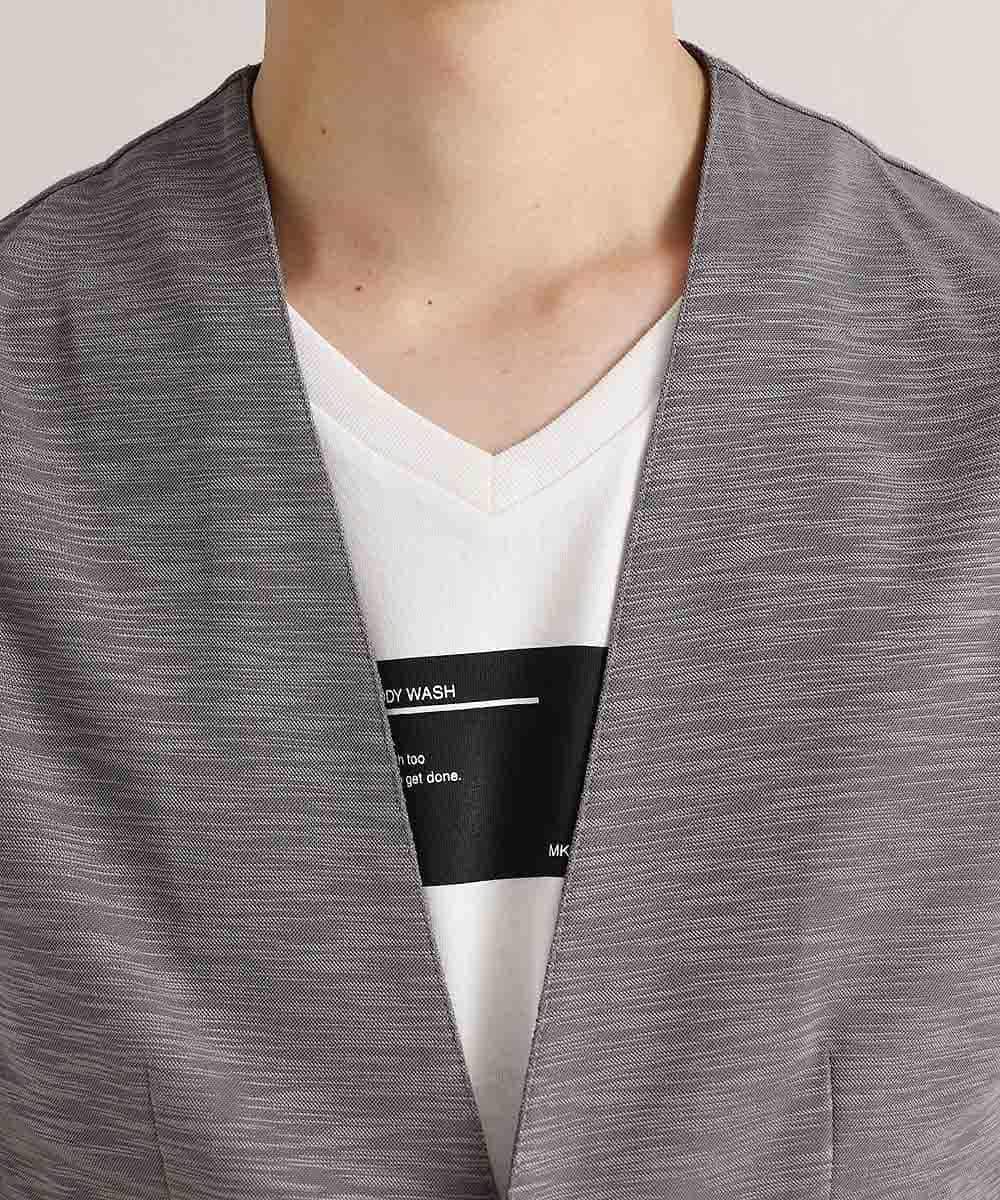MKCHO40069 MK MICHEL KLEIN HOMME(MKミッシェルクランオム) ムライトレーヨンストレッチ グレー