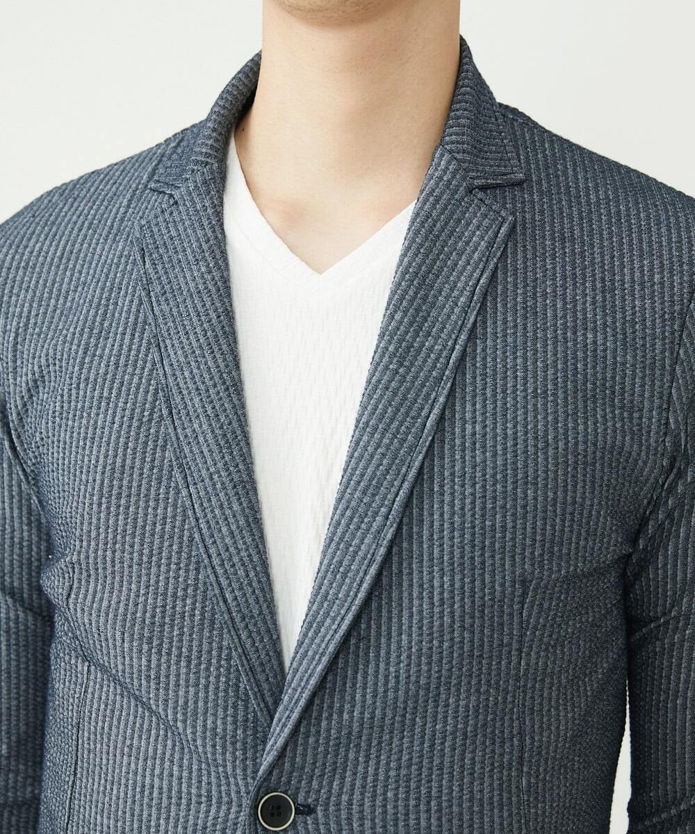 MKCHS68130 MK MICHEL KLEIN HOMME(MKミッシェルクランオム) サッカージャージジャケット ブルー(55)