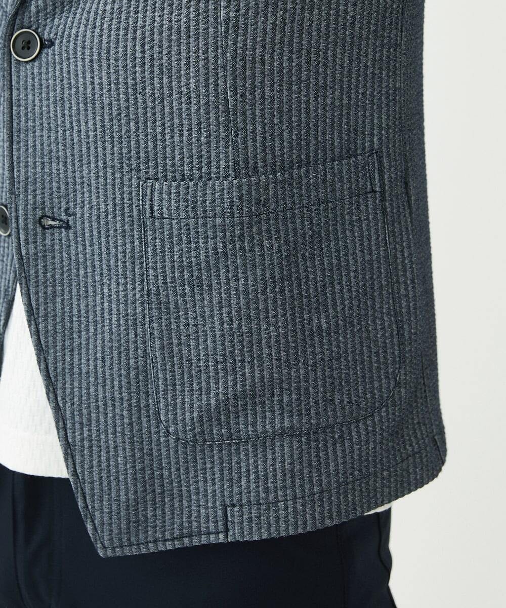 MKCHS68130 MK MICHEL KLEIN HOMME(MKミッシェルクランオム) サッカージャージジャケット ブルー(55)