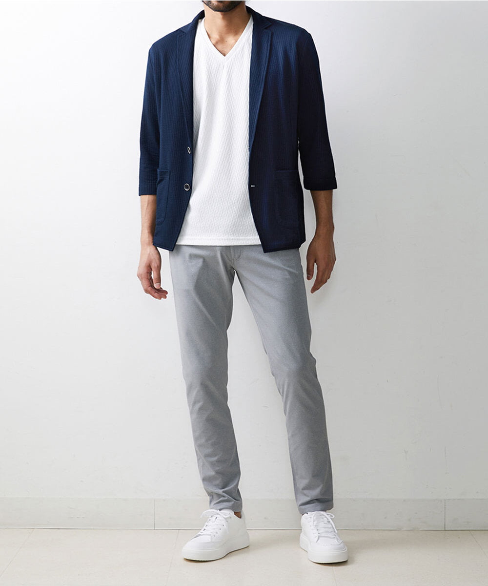 MKCHS68130 MK MICHEL KLEIN HOMME(MKミッシェルクランオム) サッカージャージジャケット ネイビー(58)