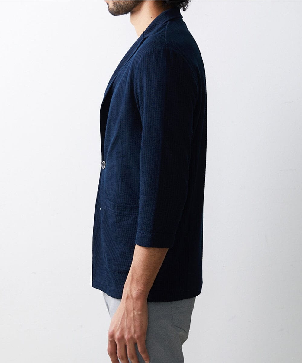 MKCHS68130 MK MICHEL KLEIN HOMME(MKミッシェルクランオム) サッカージャージジャケット ネイビー(58)