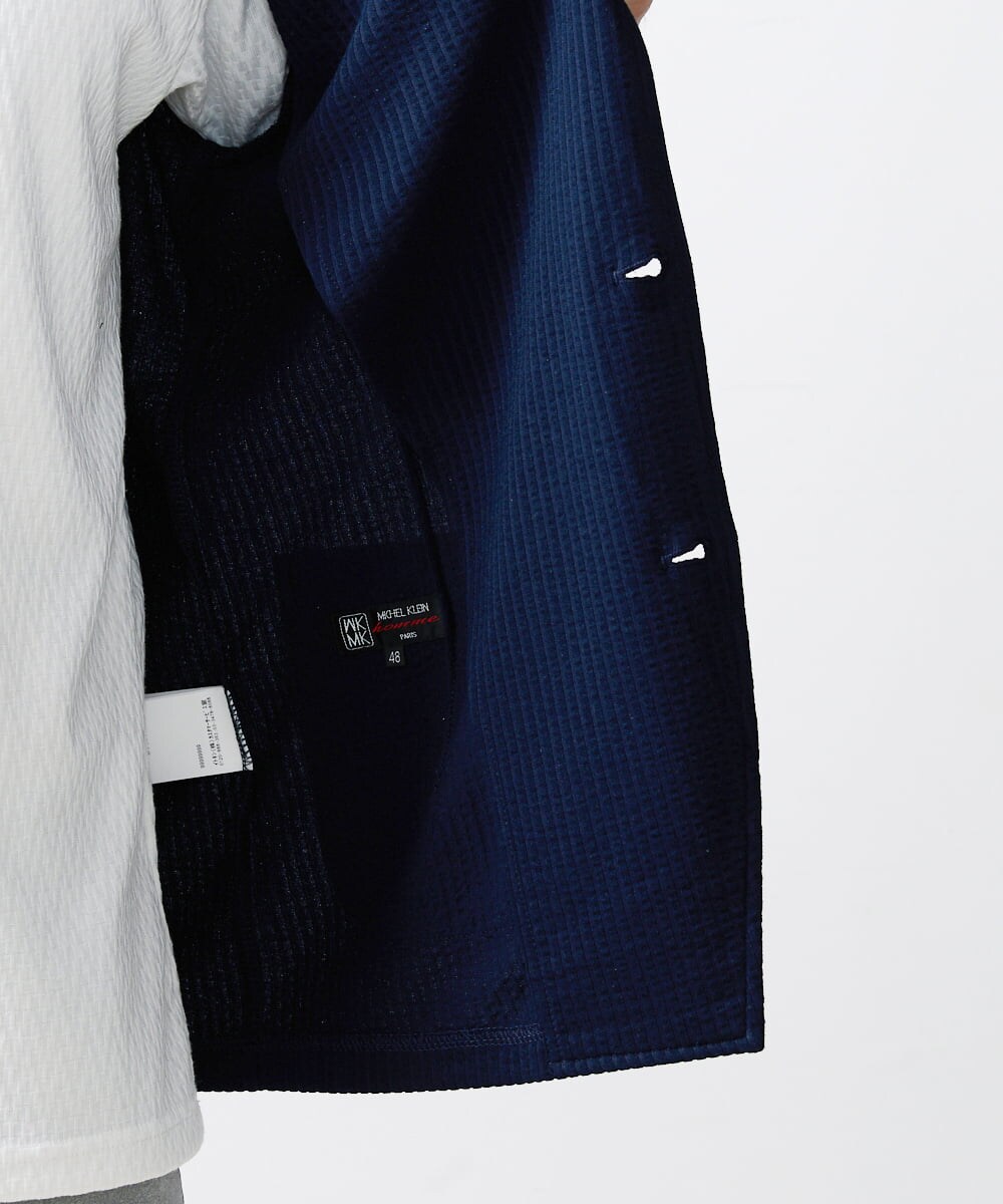 MKCHS68130 MK MICHEL KLEIN HOMME(MKミッシェルクランオム) サッカージャージジャケット ネイビー(58)