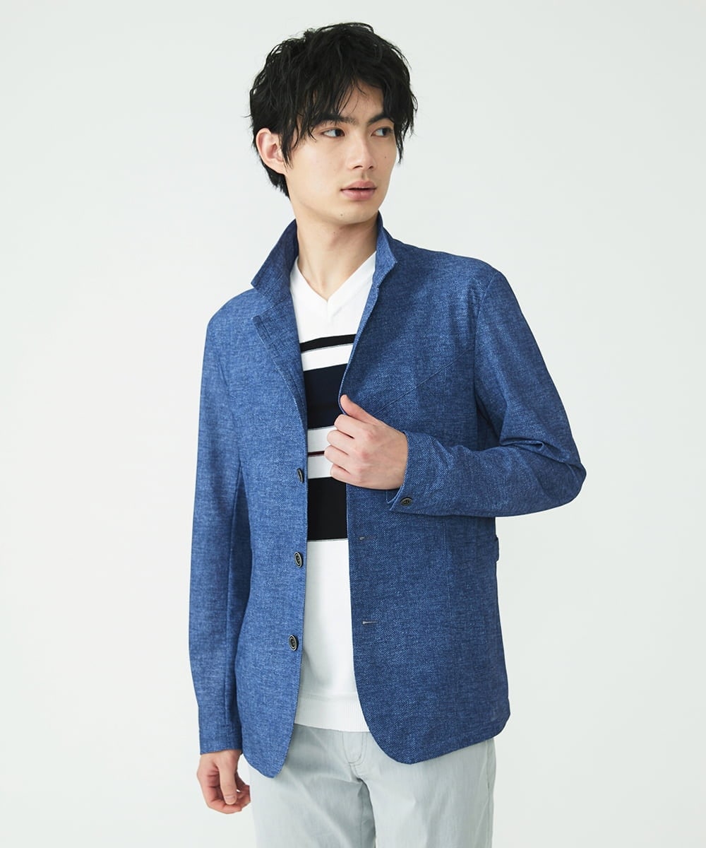 MKCHS69220 MK MICHEL KLEIN HOMME(MKミッシェルクランオム) ドライコンバーチブルジャケット ブルー(55)