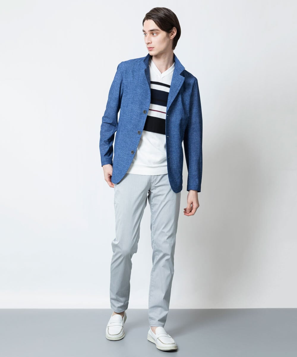 MKCHS69220 MK MICHEL KLEIN HOMME(MKミッシェルクランオム) ドライコンバーチブルジャケット ブルー(55)