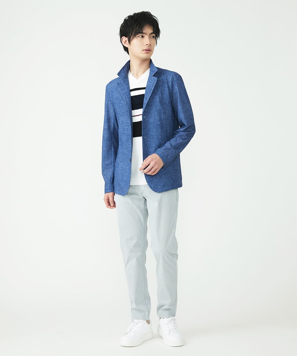 MKCHS69220 MK MICHEL KLEIN HOMME(MKミッシェルクランオム) ドライコンバーチブルジャケット ブルー(55)