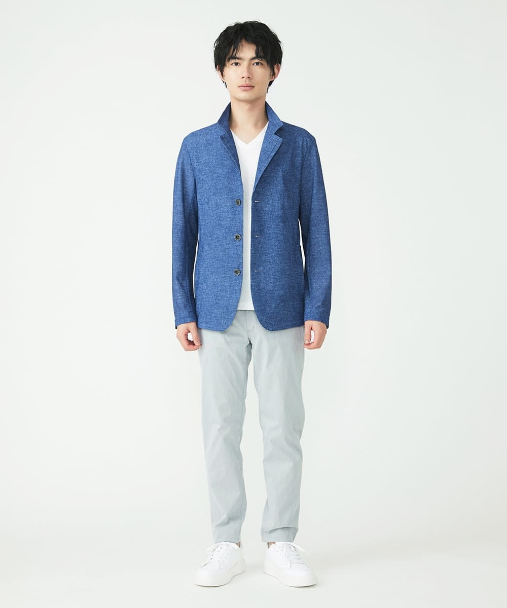 MKCHS69220 MK MICHEL KLEIN HOMME(MKミッシェルクランオム) ドライコンバーチブルジャケット ブルー(55)