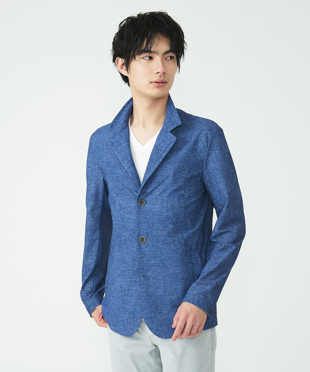 MKCHS69220 MK MICHEL KLEIN HOMME(MKミッシェルクランオム) ドライコンバーチブルジャケット ブルー(55)