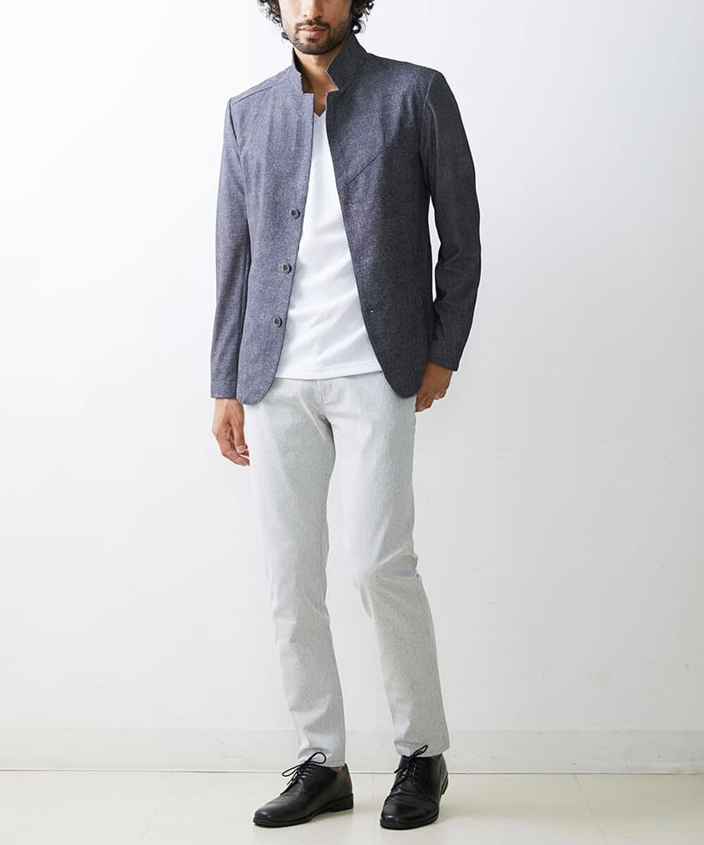MKCHS69220 MK MICHEL KLEIN HOMME(MKミッシェルクランオム) コンバーチブルジャケット / TECドライメッシュ ダークグレー(93)