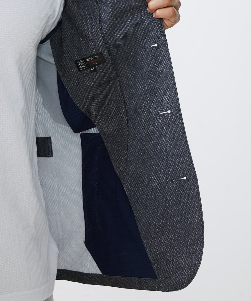 MKCHS69220 MK MICHEL KLEIN HOMME(MKミッシェルクランオム) コンバーチブルジャケット / TECドライメッシュ ダークグレー(93)