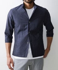 MKCHS74150 MK MICHEL KLEIN HOMME(MKミッシェルクランオム) リネンスタンドカーデ ネイビー(58)