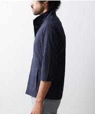 MKCHS74150 MK MICHEL KLEIN HOMME(MKミッシェルクランオム) リネンスタンドカーデ ネイビー(58)