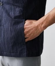 MKCHS74150 MK MICHEL KLEIN HOMME(MKミッシェルクランオム) リネンスタンドカーデ ネイビー(58)